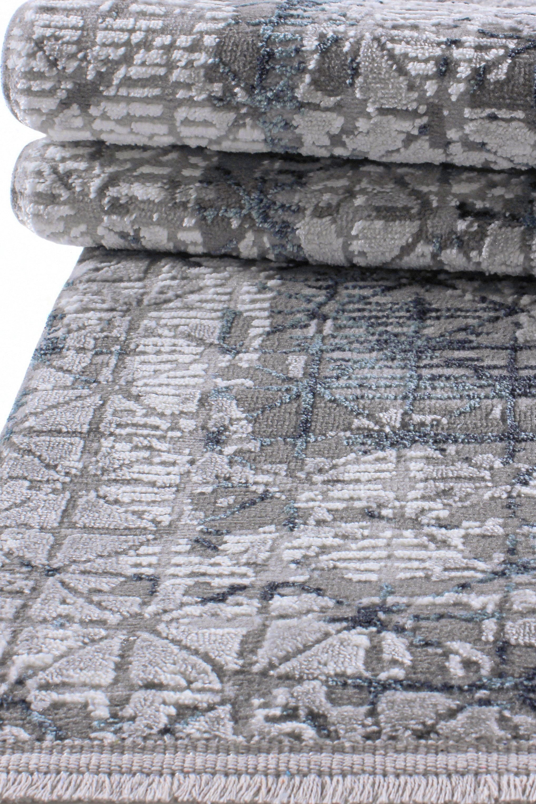 Vavien A0075 Gri Yumuşak Dokulu Salon Mutfak Koridor Oturma Odası Yolluk Halı Makine Halısı