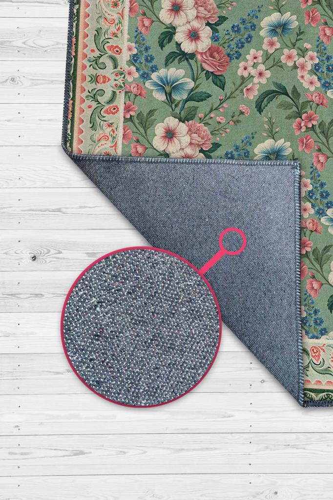 Victorian Tarzı Maksimalist Halı, Çok Renkli Salon Halısı, Çiçekli Kır Evi Halısı