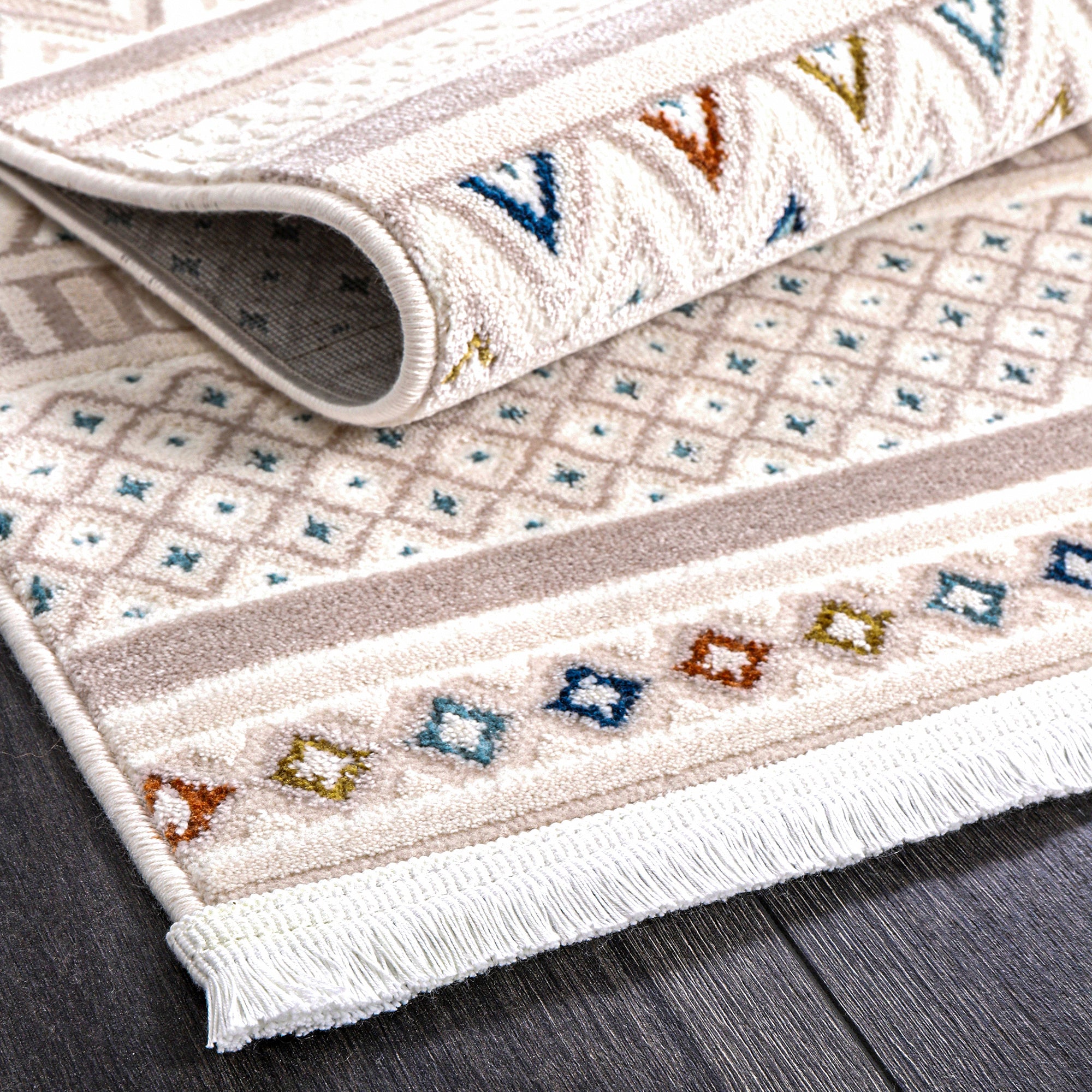 Zenta ZN003 Çok Renkli Hav Toz Vermez Salon Mutfak Koridor Oturma Odası Yolluk Halı Makine Halısı