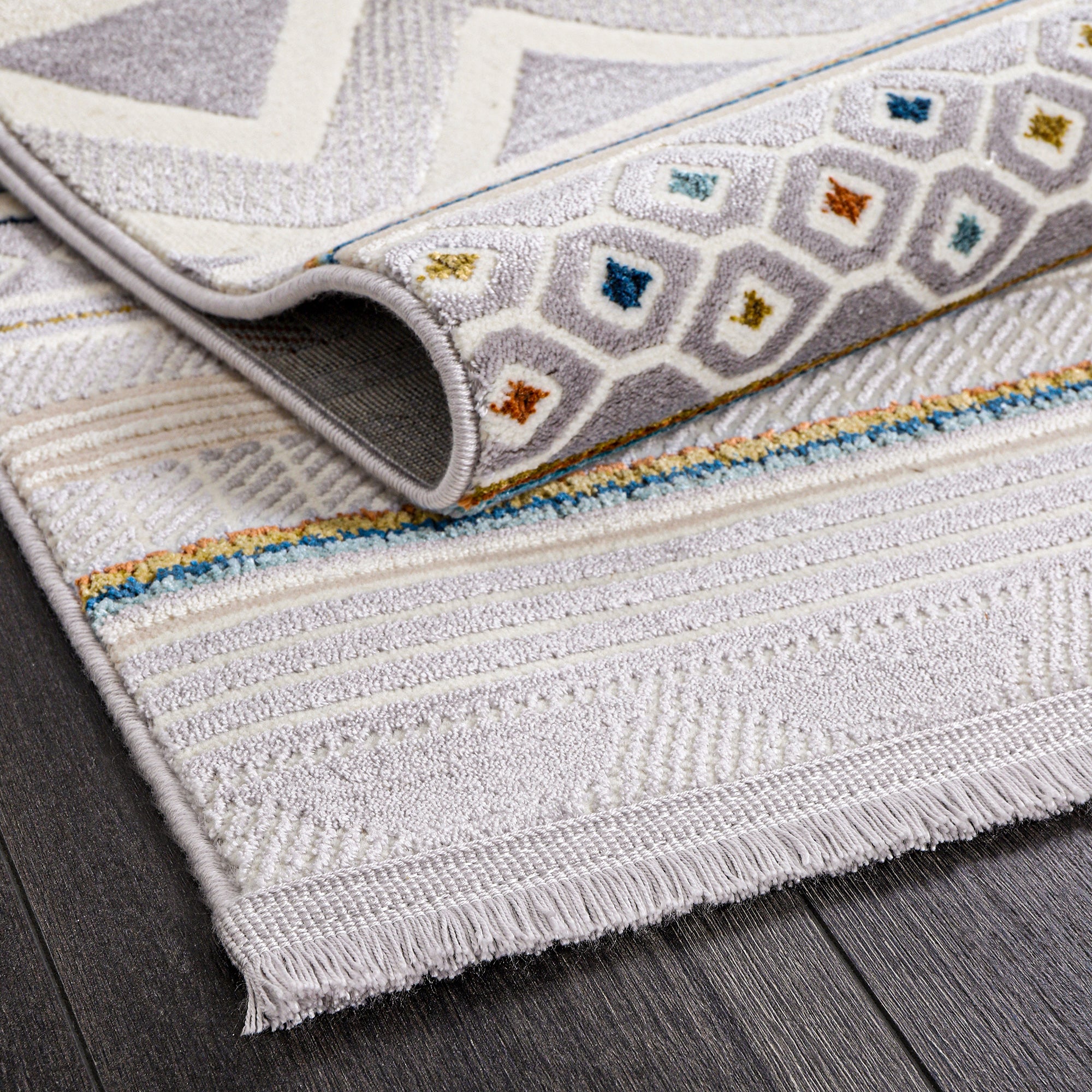 Zenta ZN005 Çok Renkli Hav Toz Vermez Salon Mutfak Koridor Oturma Odası Yolluk Halı Makine Halısı