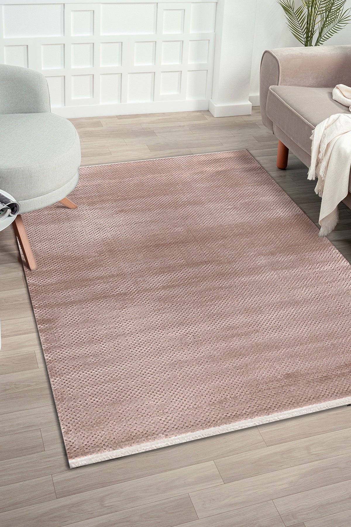 Zett ZE001 Brown Durable Soft Textured Living Room Kitchen Hallway Sitting Room Runner Rug