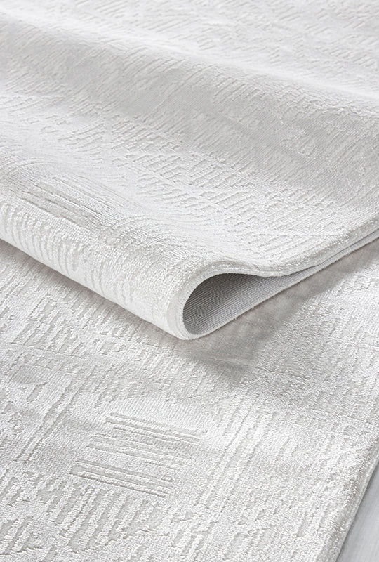 Zett ZE002 Beyaz Uzun Ömürlü Yumuşak Dokulu Salon Mutfak Koridor Oturma Odası Yolluk Halı