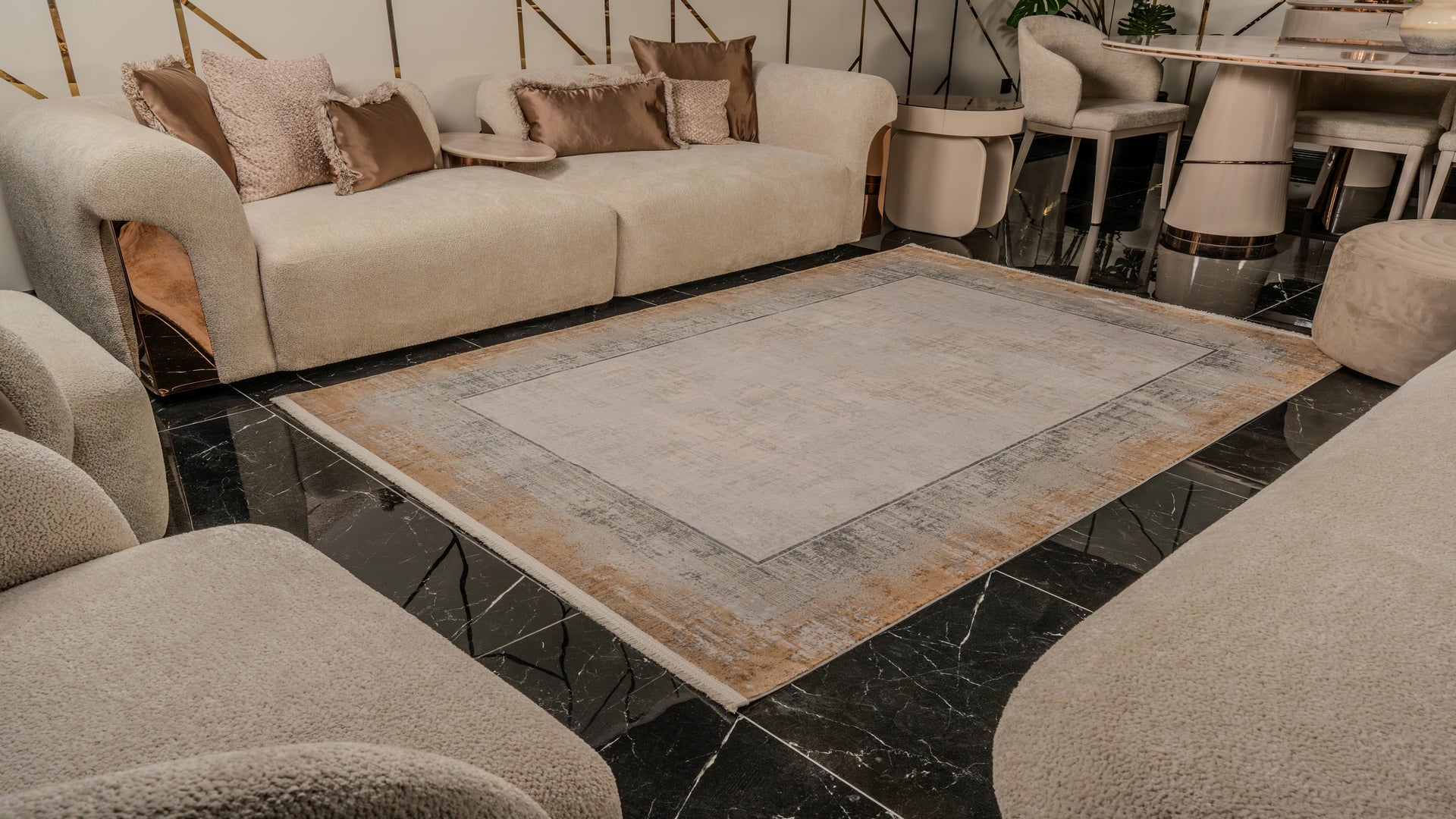 Zett ZE004 Multicolored, Durable, Soft Textured Rug for Living Room, Kitchen, Hallway, and Sitting Room