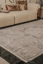 Zett ZE005 Beyaz Uzun Ömürlü Yumuşak Dokulu Salon Mutfak Koridor Oturma Odası Yolluk Halı