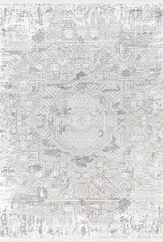 Zett ZE005 Beyaz Uzun Ömürlü Yumuşak Dokulu Salon Mutfak Koridor Oturma Odası Yolluk Halı