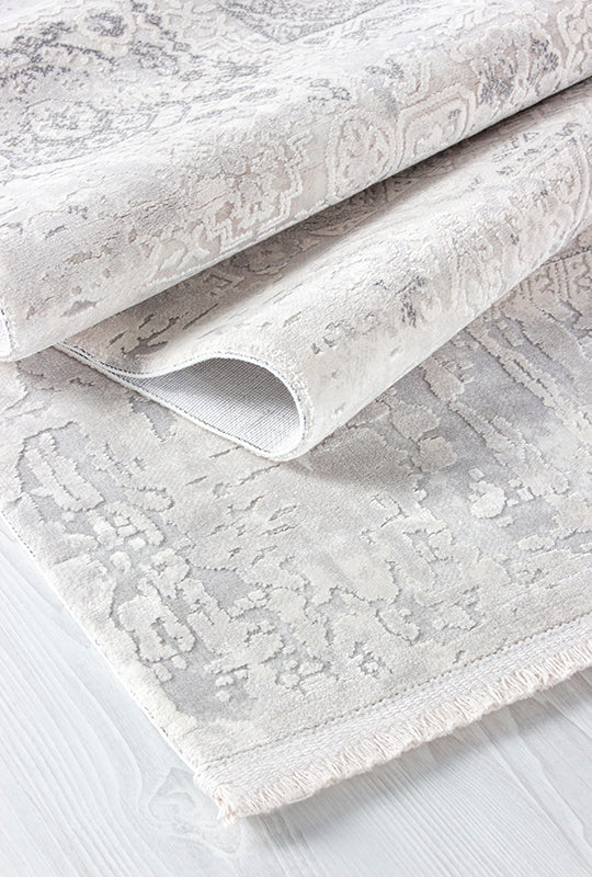 Zett ZE005 Beyaz Uzun Ömürlü Yumuşak Dokulu Salon Mutfak Koridor Oturma Odası Yolluk Halı