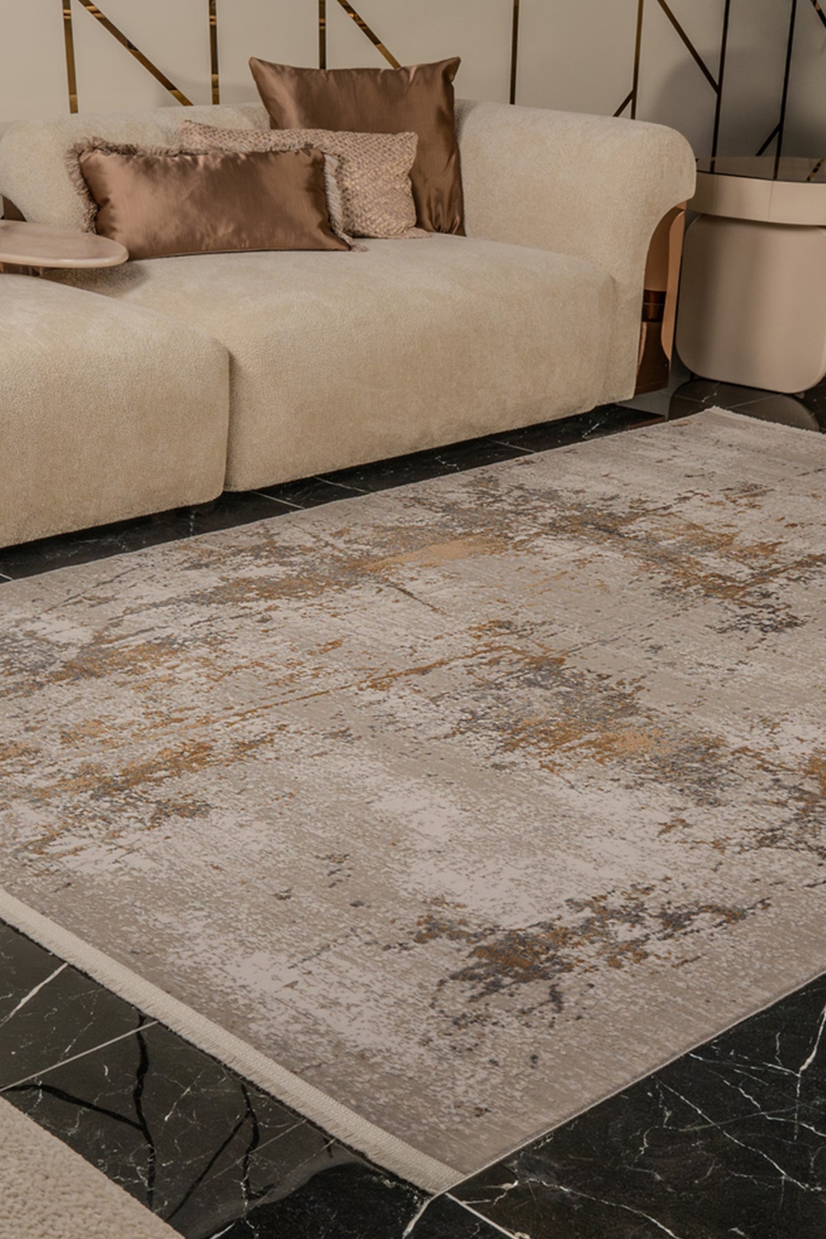 Zett ZE006 Gri Uzun Ömürlü Yumuşak Dokulu Salon Mutfak Koridor Oturma Odası Yolluk Halı