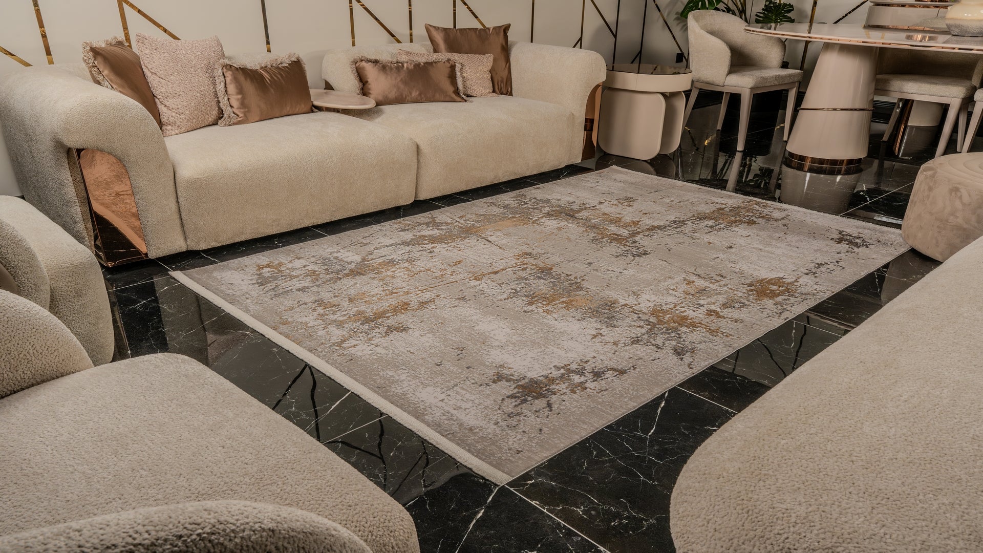 Zett ZE006 Gri Uzun Ömürlü Yumuşak Dokulu Salon Mutfak Koridor Oturma Odası Yolluk Halı