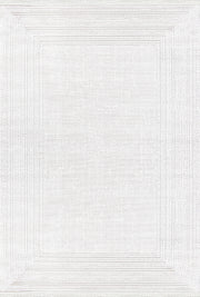 Zett ZE007 Weißer, strapazierfähiger, weicher Läufer für Wohnzimmer, Küche, Flur und Aufenthaltsraum