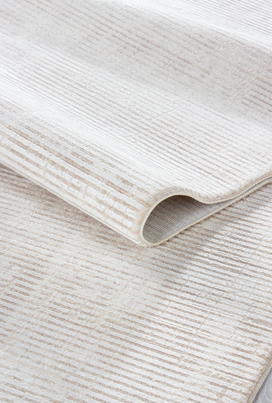 Zett ZE008 White Durable Soft Textured Living Room Kitchen Hallway Sitting Room Runner Rug