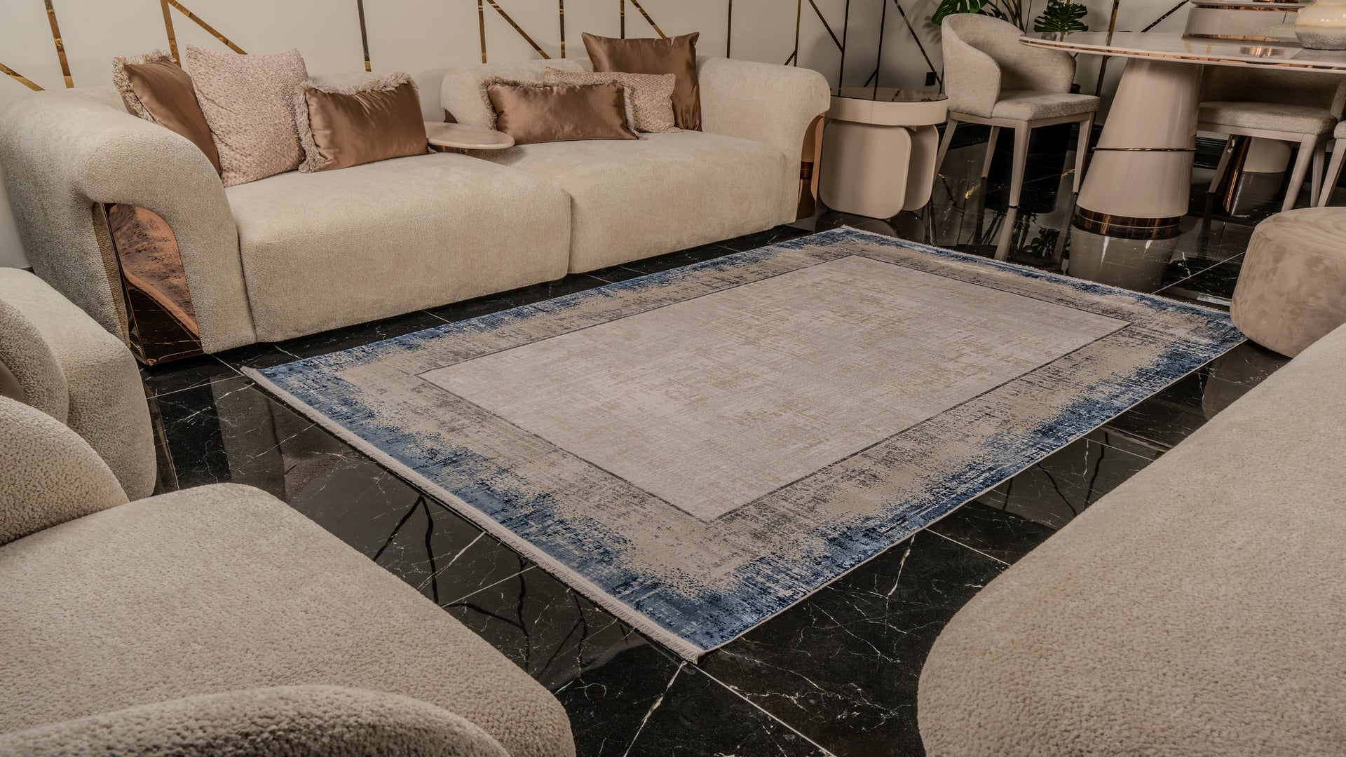 Zett ZE009 Multicolored, Durable, Soft Textured Rug for Living Room, Kitchen, Hallway, and Sitting Room