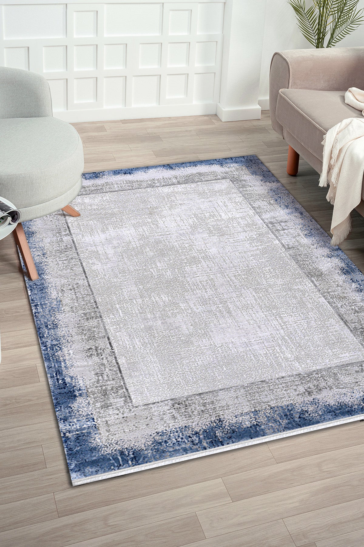 Zett ZE009 Multicolored, Durable, Soft Textured Rug for Living Room, Kitchen, Hallway, and Sitting Room