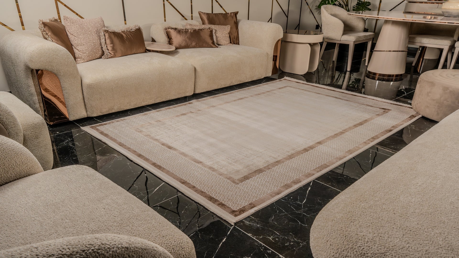 Zett ZE010 Mehrfarbiger, strapazierfähiger, weicher Teppich für Wohnzimmer, Küche, Flur und Sitzecke