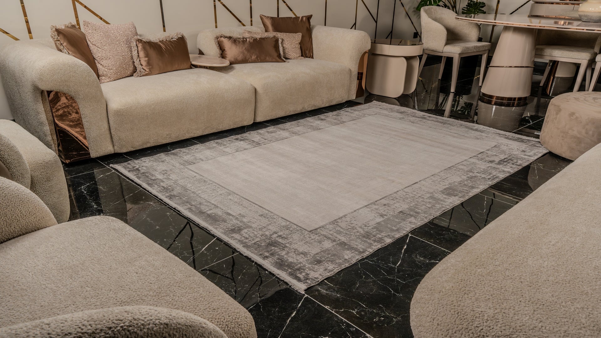 Zett ZE011 Mehrfarbiger, strapazierfähiger, weicher Teppich für Wohnzimmer, Küche, Flur und Sitzecke