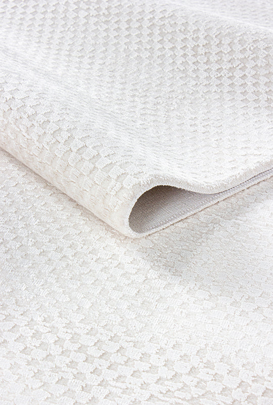 Zett ZE013 White Durable Soft Textured Living Room Kitchen Hallway Sitting Room Runner Rug